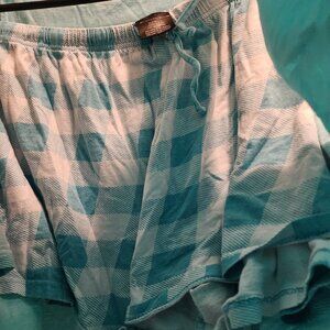 Just Love Teal Gingham Tank Short Pajama Set 3X